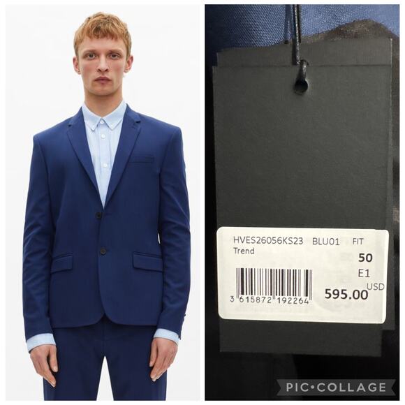 MSRP $596 The Kooples Men’s Trend Navy Blue Blazer EU 50/US 40 | SAME DAY SHIP - Picture 1 of 8